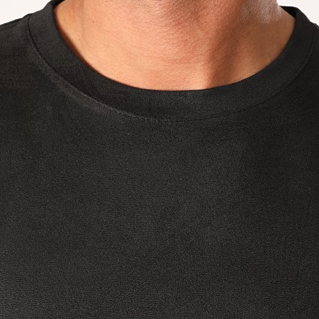 Terance Kole - Tee Shirt Manches Longues Oversize Suédine 323 Noir