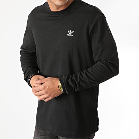 Adidas Originals - Tee Shirt Manches Longues Back + Front Trefoil GE0859 Noir