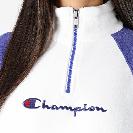 Champion - Sweat Col Zippé Femme 113347 Blanc
