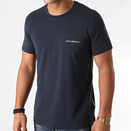Emporio Armani - Tee Shirt A Bandes 110853-0A510 Bleu Marine