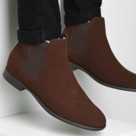 Jack And Jones - Chelsea Boots Mitchell Synth Suede 12175939 Java