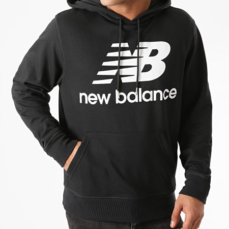New Balance - Sweat Capuche Essential Stacked Logo MT03558 Noir