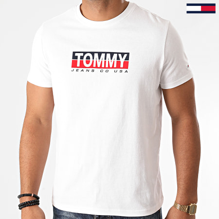 Tommy Jeans - Tee Shirt Contrast Box 8788 Blanc