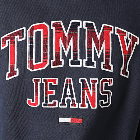 Tommy Jeans - Sweat Crewneck Plaid Tommy Graphic 9429 Bleu Marine