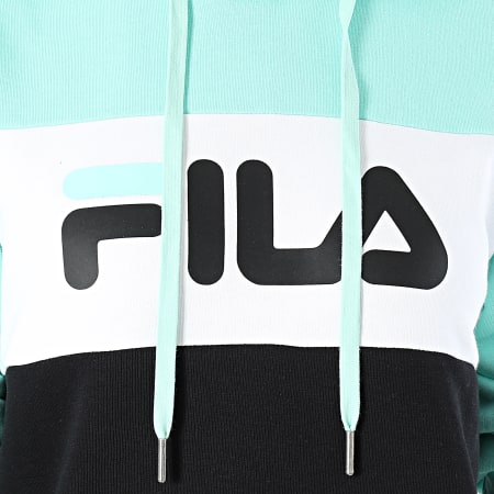 Sweat Capuche Femme Lori Noir Turquoise
