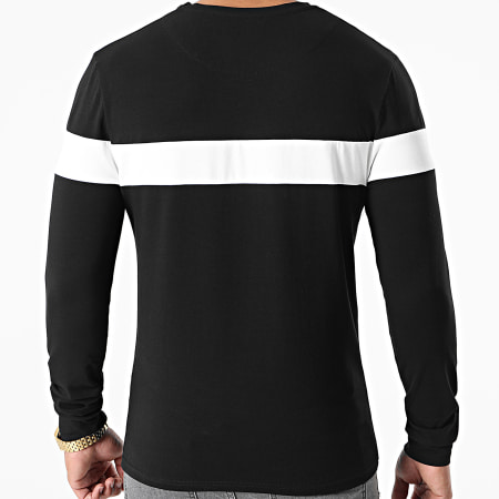 Final Club - Tee Shirt Manches Longues Bicolore Broderie Or 477 Noir