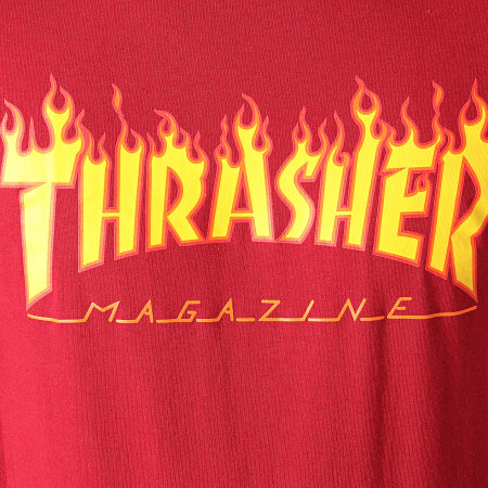 Thrasher - Tee Shirt Flame Logo 144817 Rouge