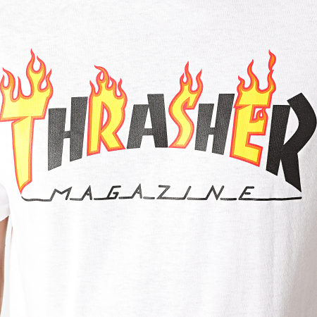 Thrasher - Tee Shirt Flame Mag 144568 Blanc