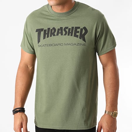 Thrasher - Tee Shirt Skate Mag 110101 Vert Kaki