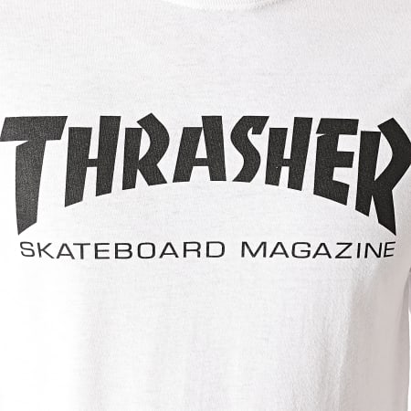 Thrasher - Tee Shirt Manches Longues Skate Mag 110107 Blanc