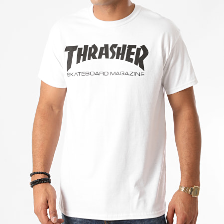 Thrasher - Tee Shirt Skate Mag 110101 Blanc