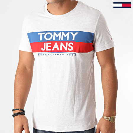 Tommy Jeans - Tee Shirt Contrast Color 9483 Gris Chiné