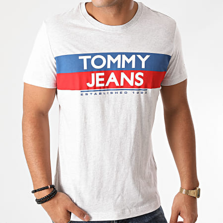 Tommy Jeans - Tee Shirt Contrast Color 9483 Gris Chiné