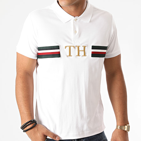 Tommy Hilfiger - Polo Manches Courtes Monogram 4171 Blanc