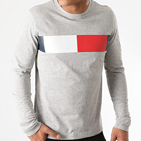 Tommy Hilfiger - Tee Shirt Manches Longues Branded Corp 5337 Gris Chiné