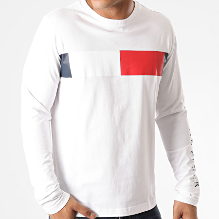 Tommy Hilfiger - Tee Shirt Manches Longues Branded Corp 5337 Blanc