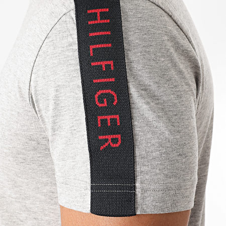 Tommy Hilfiger - Tee Shirt A Bandes Sleeve Tape 5540 Gris Chiné