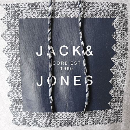 Jack And Jones - Sweat Capuche Booster Gris Chiné