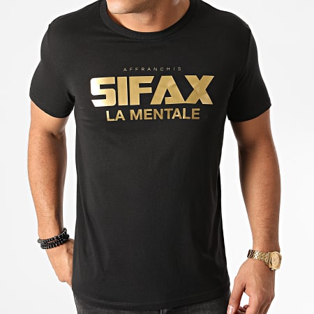 Sifax - Tee Shirt La Mentale Noir Doré
