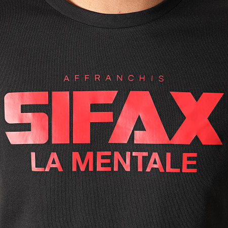 Sifax - Tee Shirt La Mentale Noir Rouge