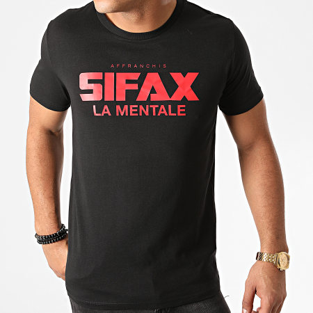 Sifax - Tee Shirt La Mentale Noir Rouge