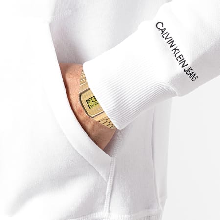 Calvin Klein Jeans - Sweat Capuche 5713 Blanc