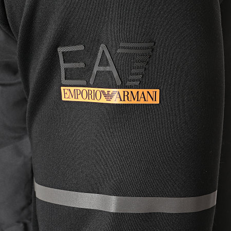 EA7 Emporio Armani - Veste Zippée Capuche 6HPM40-PJ16Z Noir Réfléchissant
