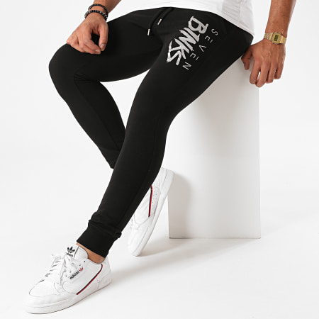 7 Binks - Pantalon Jogging Logo Reflective Noir