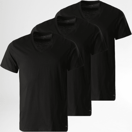 Calvin Klein - Lot De 3 Tee Shirts Col V NB4012E Noir