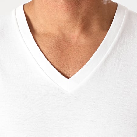 Calvin Klein - Lot De 3 Tee Shirts Col V NB4012E Blanc