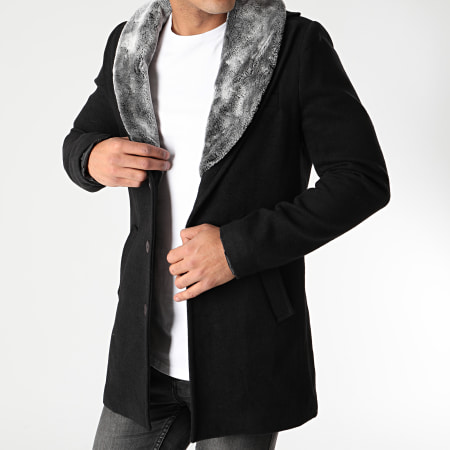 KZR Veste Col Fourrure M8409 Noir LaBoutiqueOfficielle