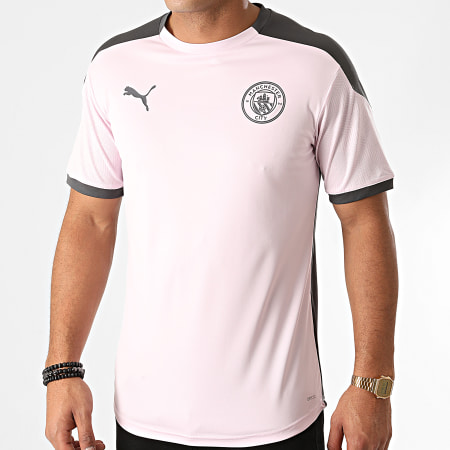 Puma - Tee Shirt De Sport Manchester City 757878 Rose Gris Anthracite
