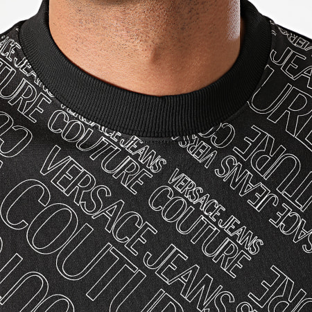 Versace Jeans Couture - Sweat Crewneck Print Logomania Noir