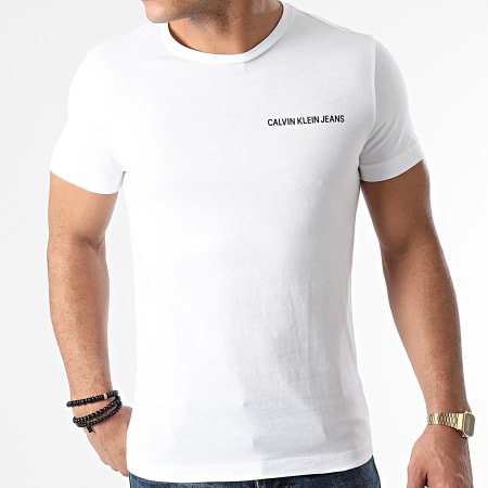 Calvin Klein - Maglietta petto istituzionale 7852 bianco