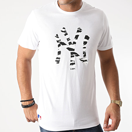New Era - Tee Shirt New York Yankees Infill Team Logo 12553368 Blanc