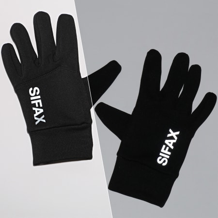 Sifax - Gants Réfléchissant Logo Noir