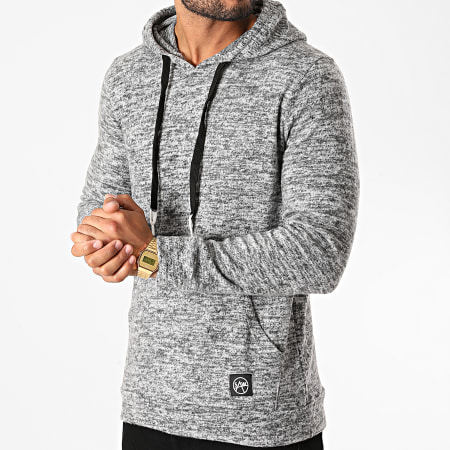 Classic Series - Sweat Capuche 21501 Gris Anthracite Chiné