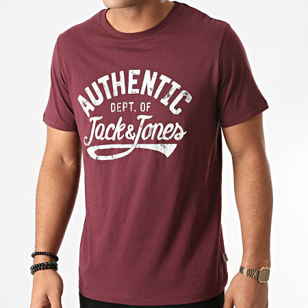 Jack And Jones - Tee Shirt Jeanswear Bordeaux