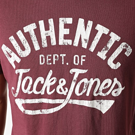 Jack And Jones - Tee Shirt Jeanswear Bordeaux