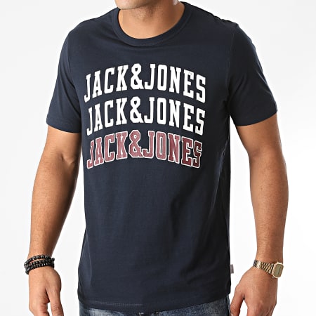 Jack And Jones - Tee Shirt Crossing Bleu Marine