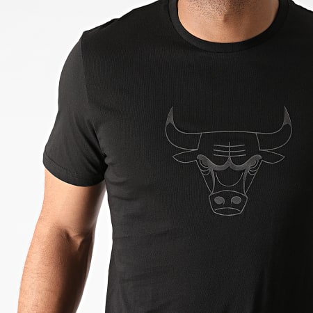 New Era - Camiseta con estampado reflectante Chicago Bulls 12553252 Negro