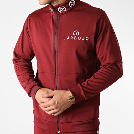Ensemble De Survetement Sans Capuche Bordeaux