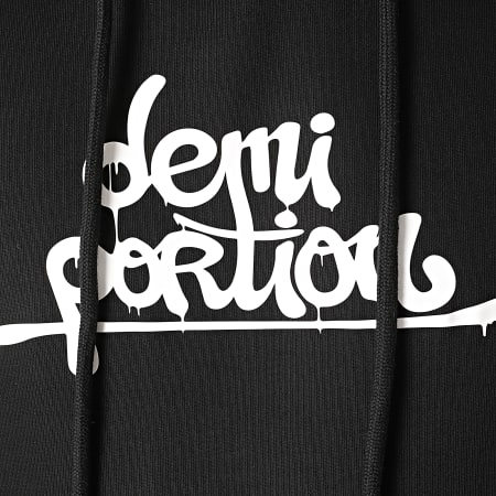 Demi Portion - Felpa con cappuccio con logo nero
