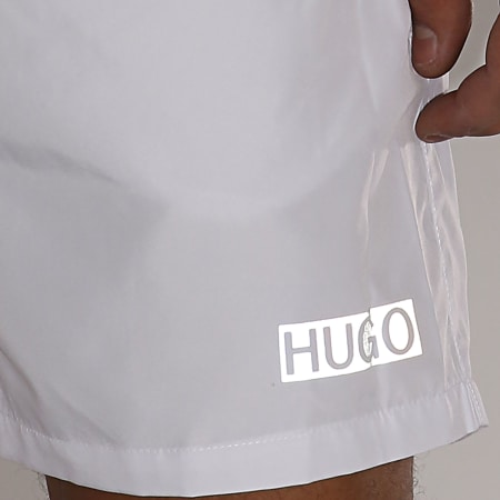 HUGO - Short De Bain Haiti 50439474 Blanc Réfléchissant
