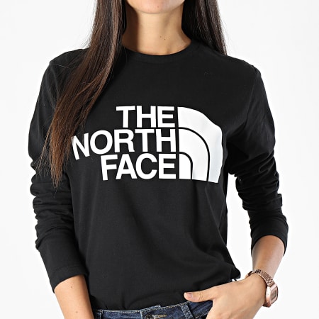 The North Face - Tee Shirt Manches Longues Femme Standard Noir
