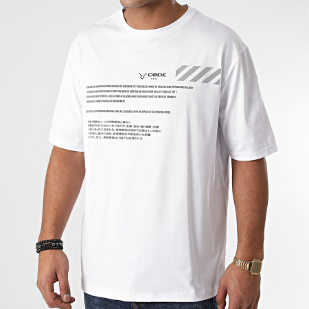 Aarhon - Tee Shirt 93056 Blanc Réfléchissant