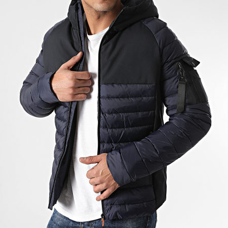 Anderwood Doudoune Capuche 2075 Bleu Marine Noir Ryses