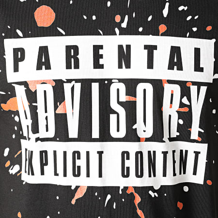 Parental Advisory - Tee Shirt Parental Advisory Splatter Noir