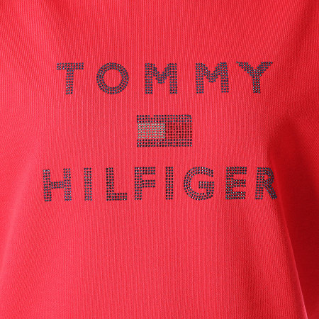 Tommy Hilfiger - Sweat Capuche Femme A Strass Tiara 1064 Rouge