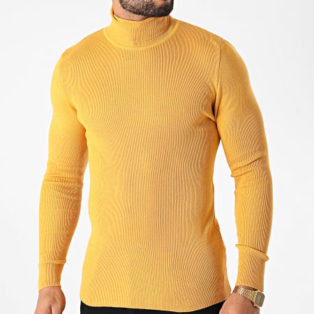 Classic Series - Pull Col Roulé 9355 Jaune Moutarde